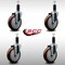Service Caster 5'' SS Maroon Poly Wheel Swivel 1-1/8'' Expanding Stem Caster Set, 4PK SCC-SSEX20S514-PPUB-MRN-118-4 - alternate 3